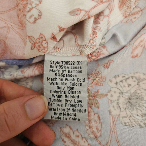 Johnny Was Cosmo Easy Fit Tea Length Sleeveless Floral Patchwork Boho Dress 3X - Picture 7 of 8